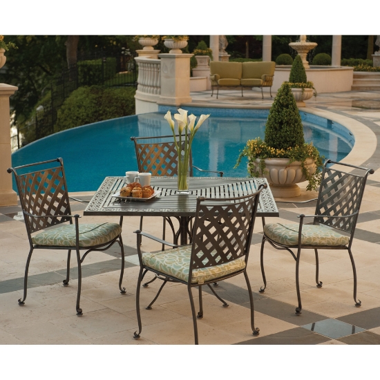 Maddox Wrought Iron Dining Arm Chair - 7F0001