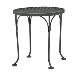 Woodard 17 inch round Mesh Top End Table - 190193