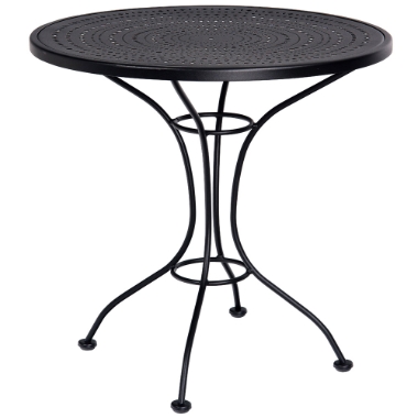 Woodard 30 Inch Pattern Metal Round Bistro Table - 380032