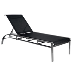 Woodard Metropolis Sling Stackable Chaise Lounge with Adjustable Back - 320470