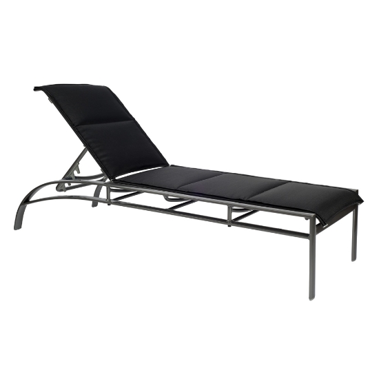 Woodard Metropolis Stacking Padded Sling Adjustable Chaise Lounge - 320570