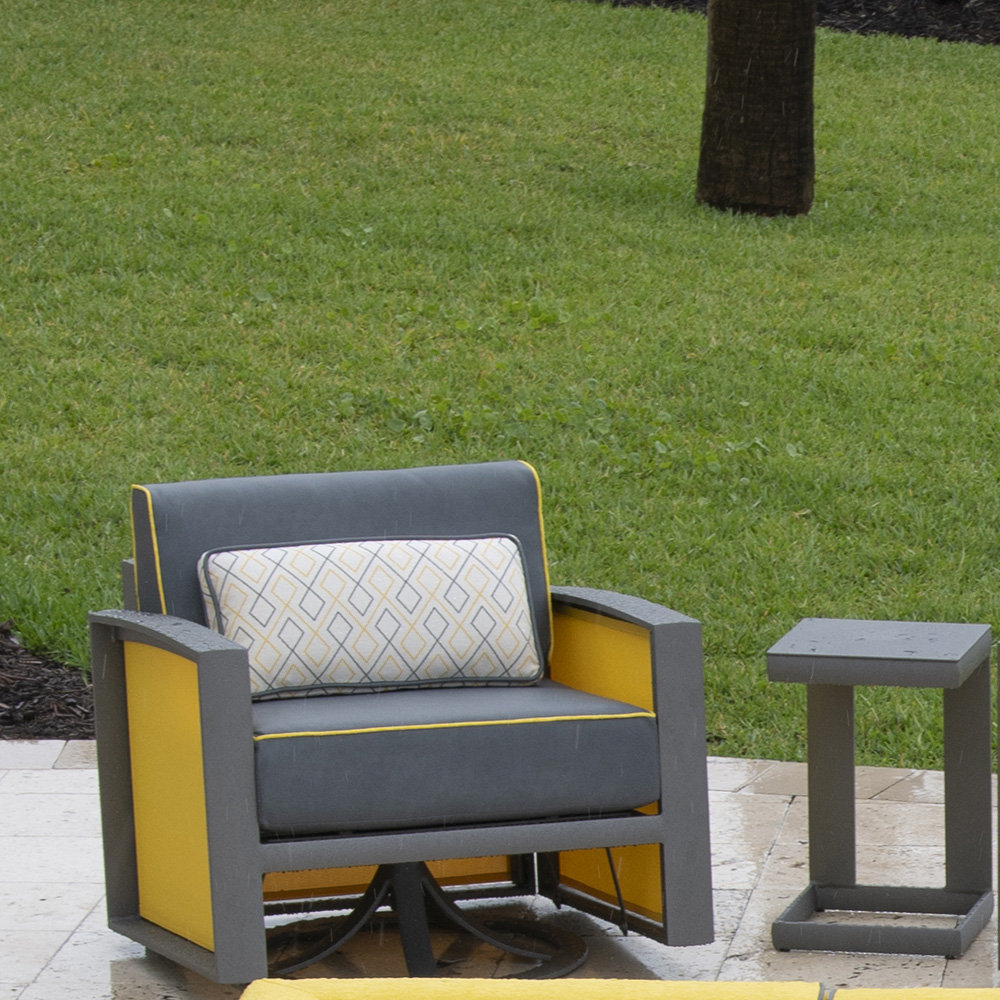Motion base outdoor aluminum frame furniture