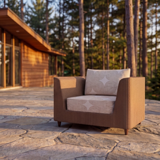 Mingle 4 Piece Lounge Chair Set with Ottoman - WD-MINGLE-SET3