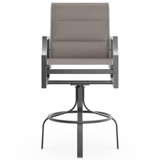 Nico Padded Sling Swivel Bar Stool front