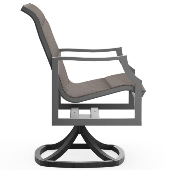 Nico Padded Sling Swivel Dining Chair side