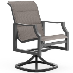 Woodard Nico Padded Sling Swivel Dining Chair - 1S0588