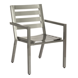 Woodard Palm Coast Slat Dining Arm Chair - Stacking - 1Y0417