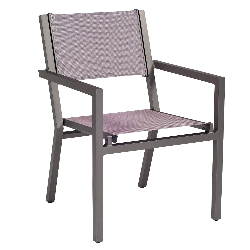 Woodard Palm Coast Sling Stacking Dining Arm Chair - 570417