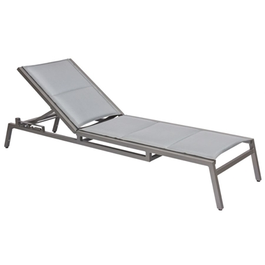 Woodard Palm Coast Padded Sling Adjustable Stacking Chaise Lounge - 570570