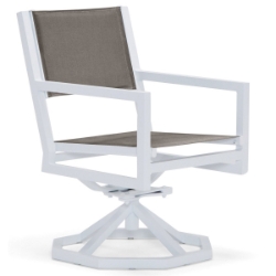 Woodard Palm Coast Padded Sling Swivel Rocking Dining Chair - 570572