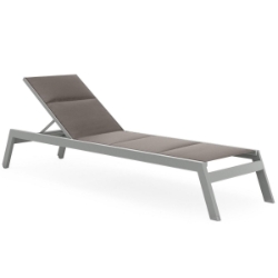 Woodard Palm Coast Padded Sling Chaise Lounge 2.0 w/ Casters - 57077C