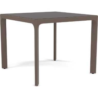 Woodard Profile 36" Square Umbrella Table With Sintered Stone Top - Dark Grey