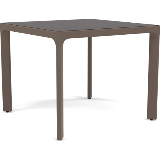 Woodard Profile 36" Square Umbrella Table With Sintered Stone Top - Dark Grey
