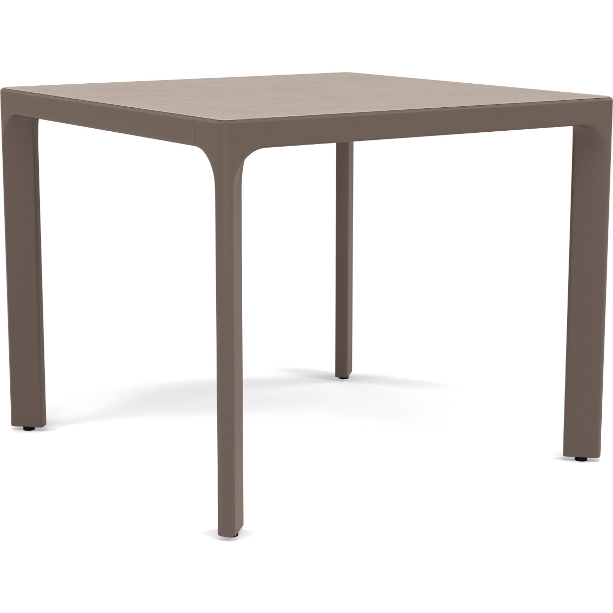 Woodard Profile 36" Square Umbrella Table With Sintered Stone Top - Light Travertine