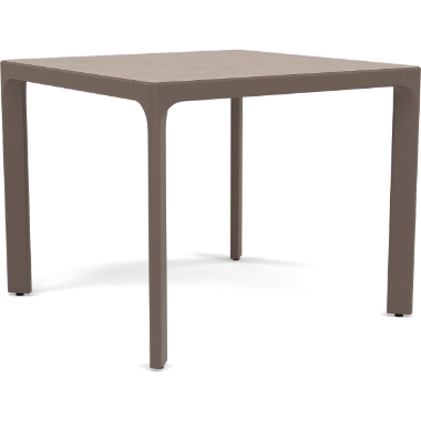 Woodard Profile 36" Square Umbrella Table With Sintered Stone Top - Light Travertine