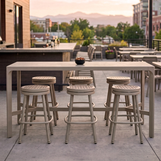 Profile 28"x72" Bar Height Table With Sintered Stone Top - Dark Grey - 1Z6170BDG