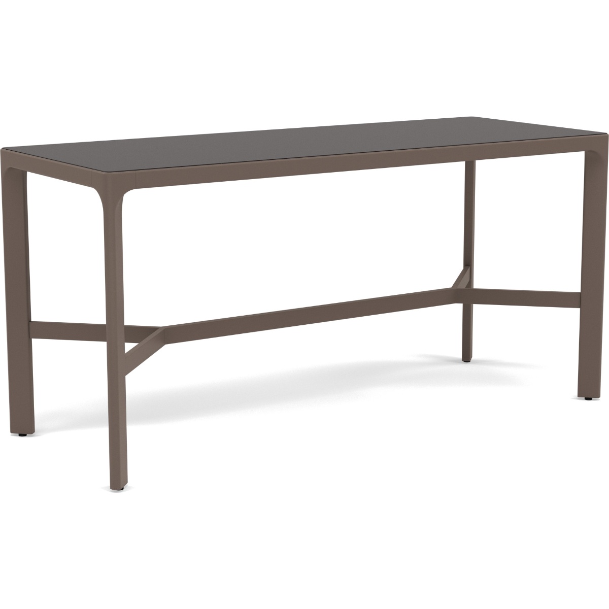 Woodard Profile 28"x72" Counter Height Table With  Sintered Stone Top - Dark Grey