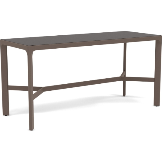 Woodard Profile 28"x72" Counter Height Table With  Sintered Stone Top - Dark Grey