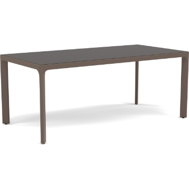 Woodard Profile 36"x72" Umbrella Table With Sintered Stone Top - Dark Grey