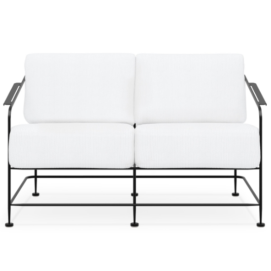 Reed Wrought Iron Love Seat front