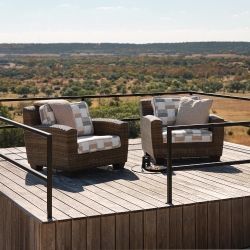 Woodard Saddleback Outdoor Wicker Lounge Chair Set - WD-SADDLEBACK-SET12