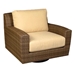 Saddleback Wicker Swivel Lounge Chairs with Fire Table - WD-SADDLEBACK-SET8