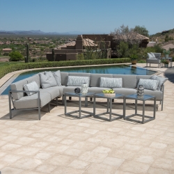 Woodard Salona Aluminum Patio Sectional Set - WD-SALONA-SET5