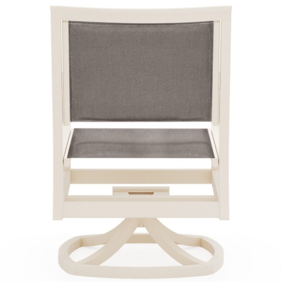 Scala Padded Sling Dining Swivel Arm Chair back