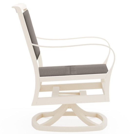 Scala Padded Sling Dining Swivel Arm Chair side