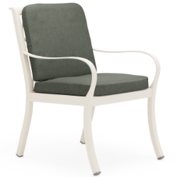 Woodard Scala Dining Arm Chair with Seat and Back Cushion - 8Z0401SB