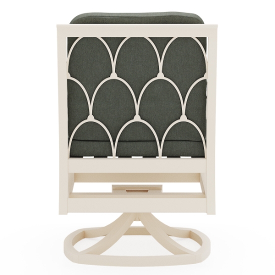 Scala Dining Swivel Arm Chair with Seat and Back Cushion back