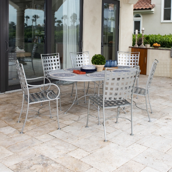 Woodard Sheffield Wrought Iron Dining Set for 6