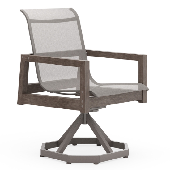 Woodard Sierra Sling Swivel Rocking Dining Chair - S750515
