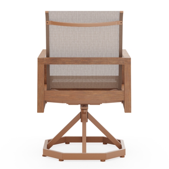 Sierra Sling Swivel Rocking Dining Chair back
