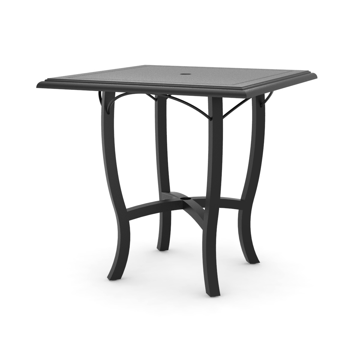 Woodard Solid Cast 36" Square Counter Height Umbrella Table with Carson Base - 5P5500-09236