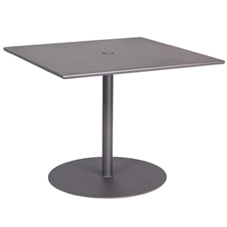 Woodard 36 Inch Square Solid Top Umbrella Table w/ Pedestal Base - 13L3SU36