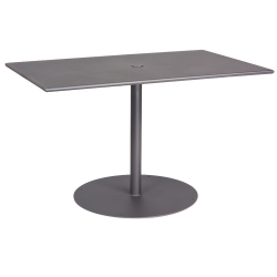Woodard 48 Inch x 30 Inch Rectangular Solid Top Umbrella Table - 13L3TU48