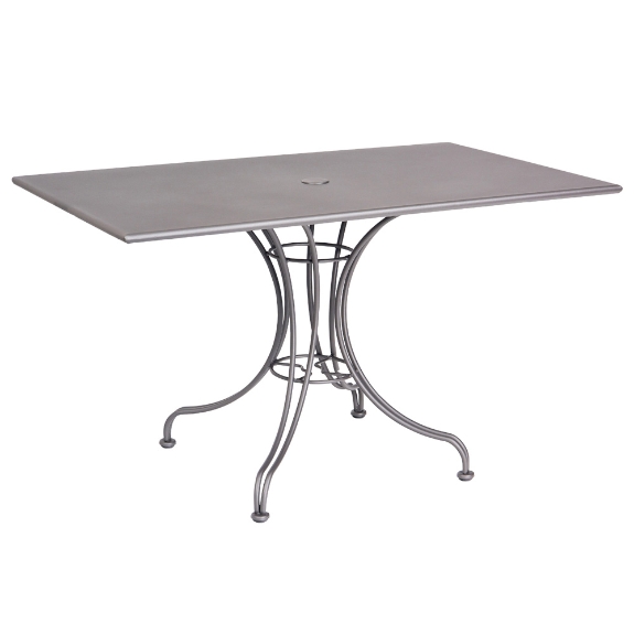 Woodard 48 X 30 Rectangular Solid Top Umbrella Table 13l4tu48