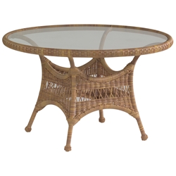 Woodard Sommerwind Glass Top Dining Table - S596602