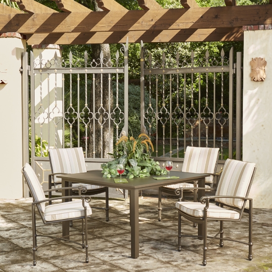 Elemental 48" Square Umbrella Dining Table - 710848