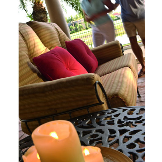 Terrace Wrought Iron Crescent Loveseat - 790063