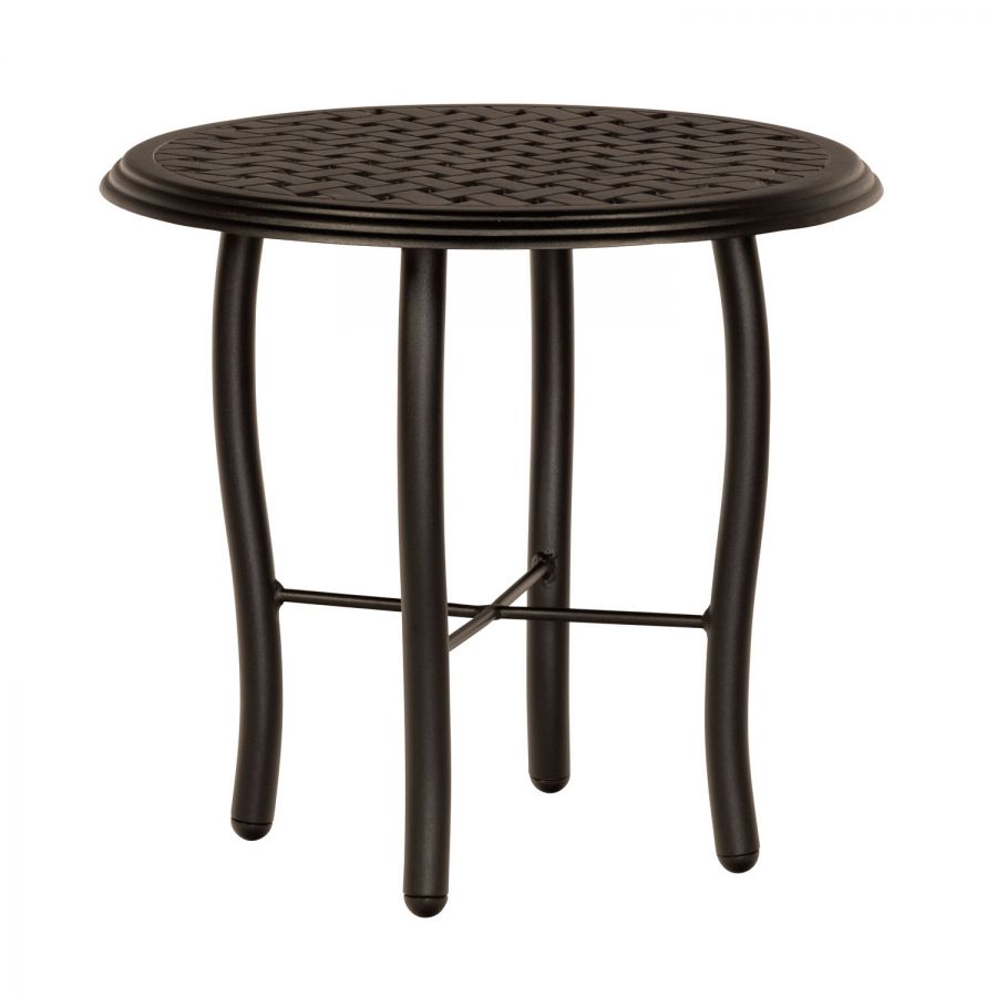 Woodard Thatch 22" Round End Table with Tribeca Base - 5D2400-04922