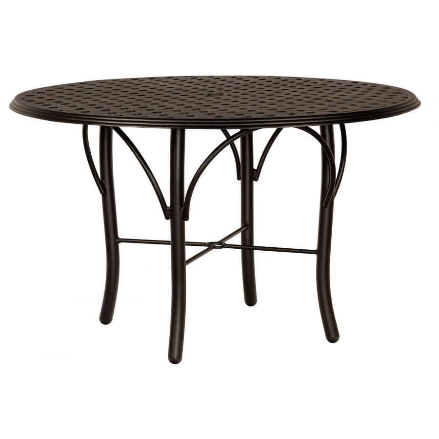 Woodard Thatch 48" Round Dining Umbrella Table with Tribeca Base - 5D4800-04948
