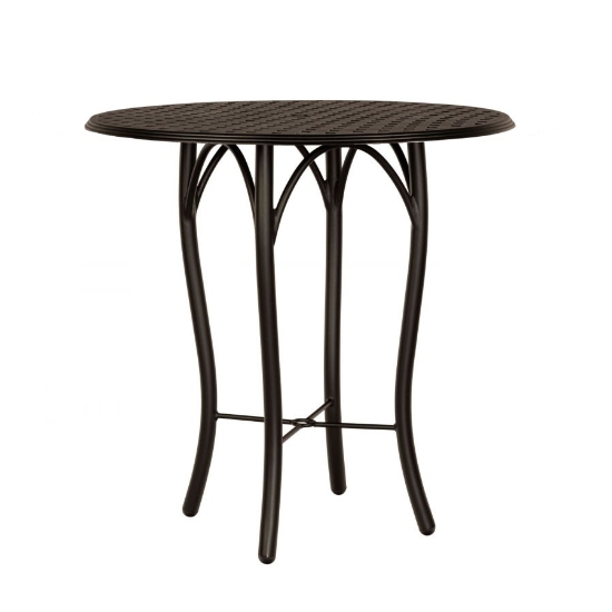 Woodard Thatch 36" Round Bar Height Umbrella Table with Tribeca Base - 5D6600-04936