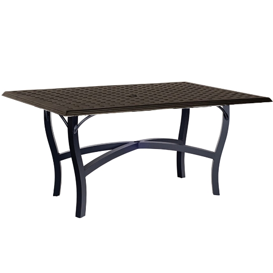 Woodard Thatch 84" x 42" Rectangular Dining Umbrella Table with Carson Base - 5P7200-04984