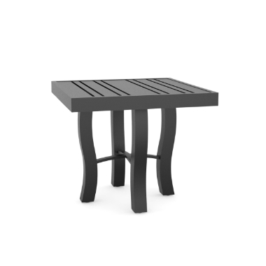 Woodard Tri-Slat 22" Square Side Table with Carson Base - 5P2400-02621