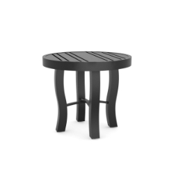 Woodard Tri-Slat 22" Round Side Table with Carson Base - 5P2400-02622