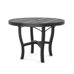 Woodard Tri-Slat 48" Round Dining Umbrella Table with Carson Base - 5P4800-02648