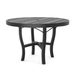 Woodard Tri-Slat 54" Round Dining Umbrella Table with Carson Base - 5P4800-02654