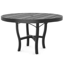 Woodard Tri-Slat 60" Round Dining Umbrella Table with Carson Base - 5P4800-02660